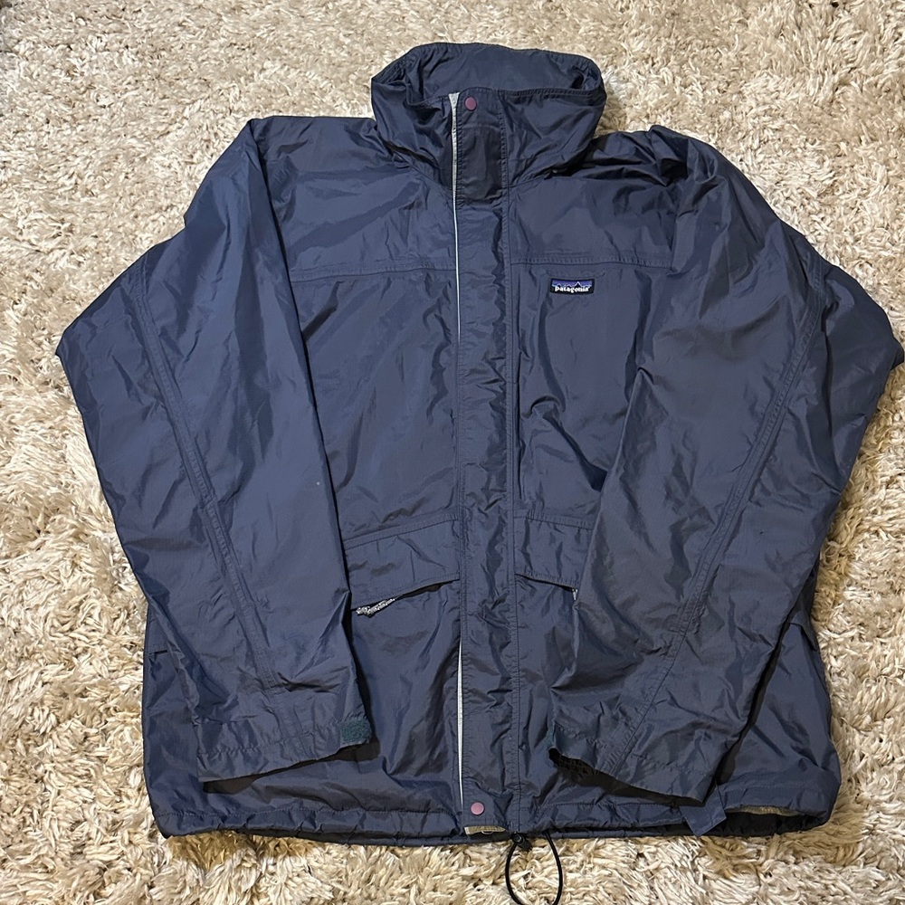 Vintage Patagonia Men's Dark Blue XL Raincoat